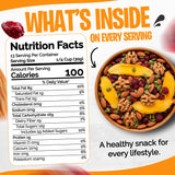 Tidbit Peanut Free Healthy Trail Mix with Almonds, Walnuts, Pumpkin Seeds, Dried Mango & Cranberries - Mixed Nuts with Omega Energy, Vegan Gluten Free