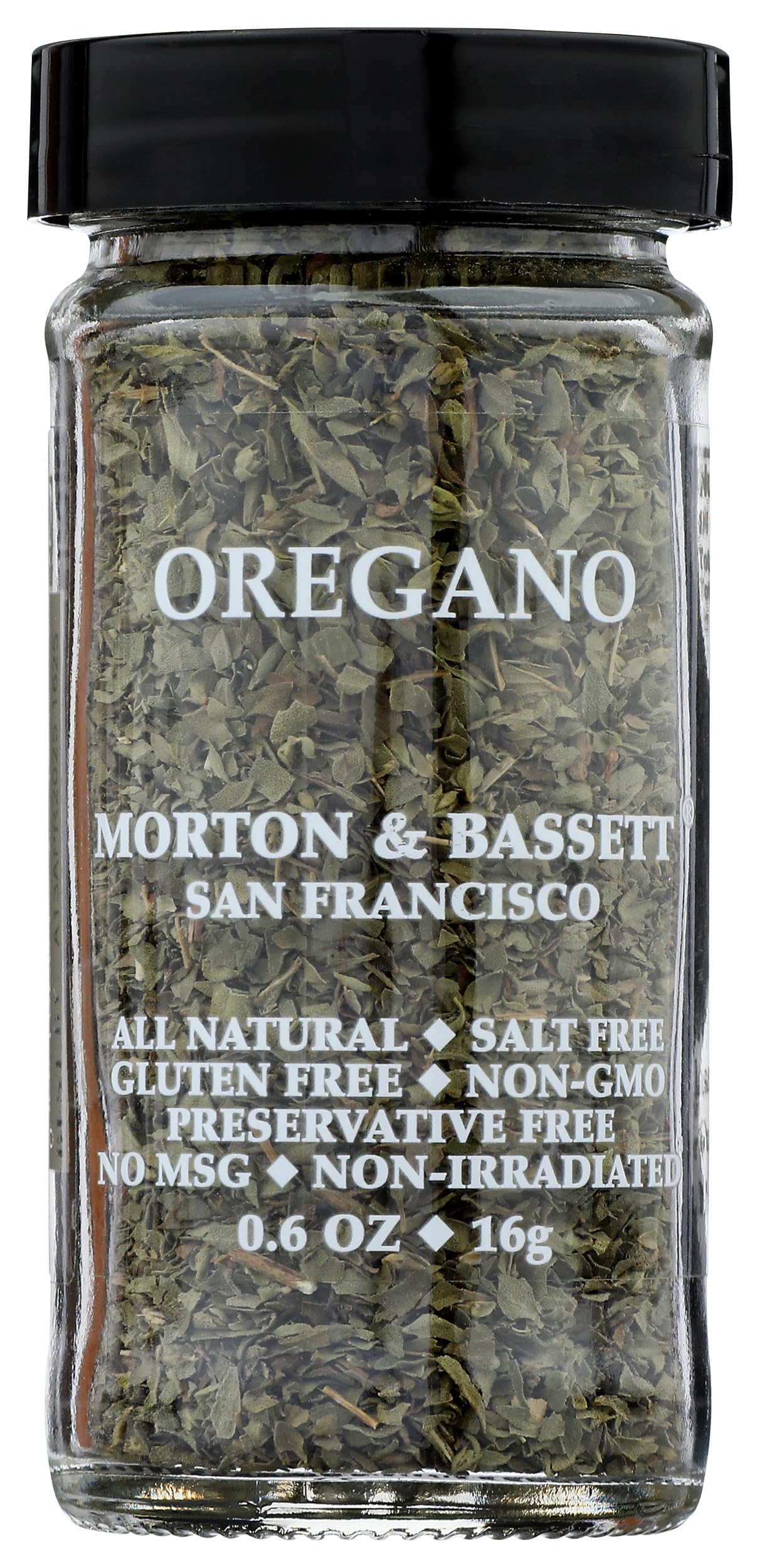 Morton & Bassett Oregano, 0.6 oz - Non-GMO, Salt-Free, Aromatic Herb for Pasta, Pizza & Mediterranean Cuisine