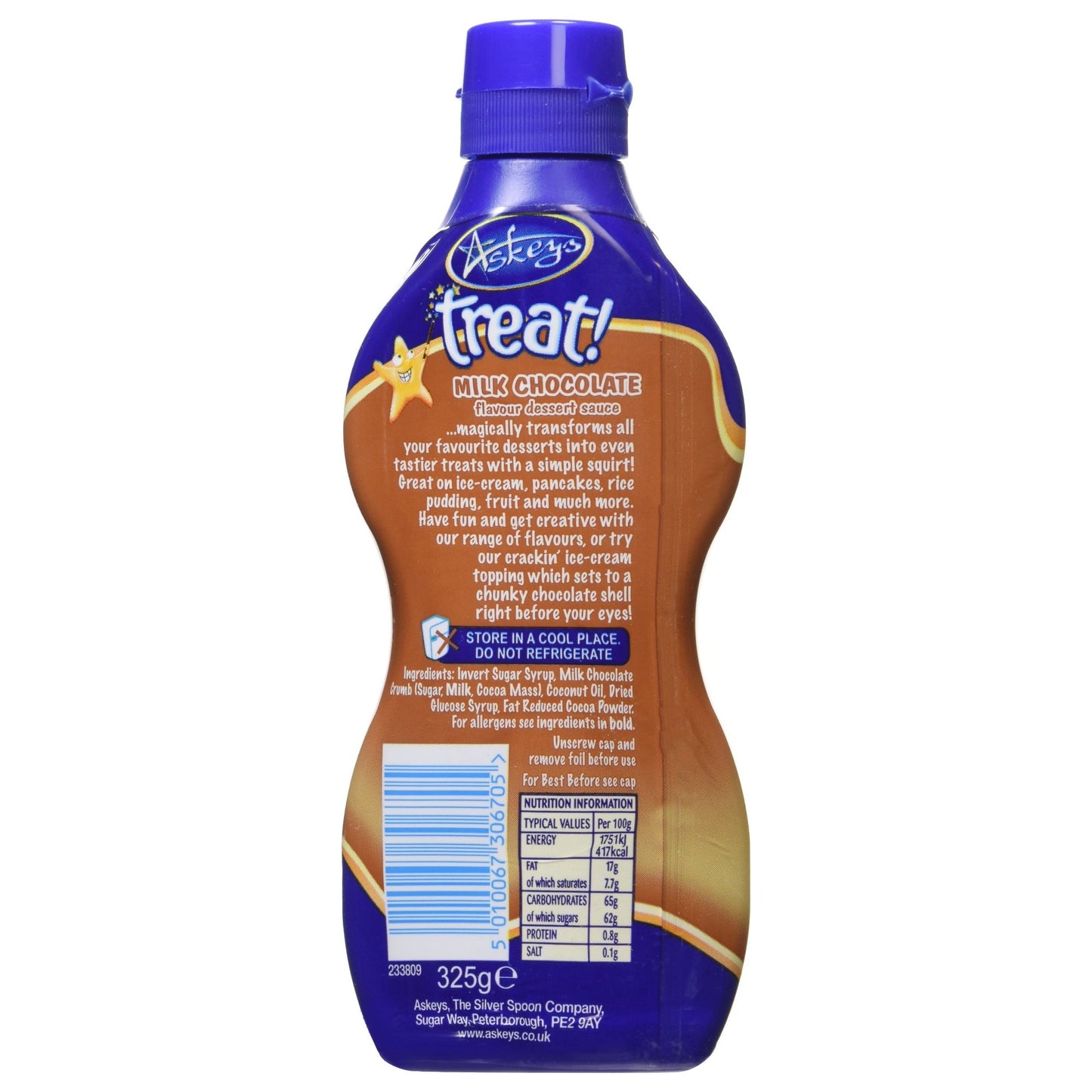 Askeys Treat Milk Chocolate Dessert Sauce 325G