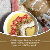Nature's Mix - Date Square Granola - Oats, Almonds, Dates, Dried Apple, Coconut - Sweetened with Honey - No Added Sugar or Preservatives - Small