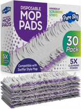 30 Pack Power Mop Refills, Pads for Swiffer PowerMop - Upgraded Design with Full Width, Improved Absorbent Layer, 5X Cleaning - Heavy Duty Replacement