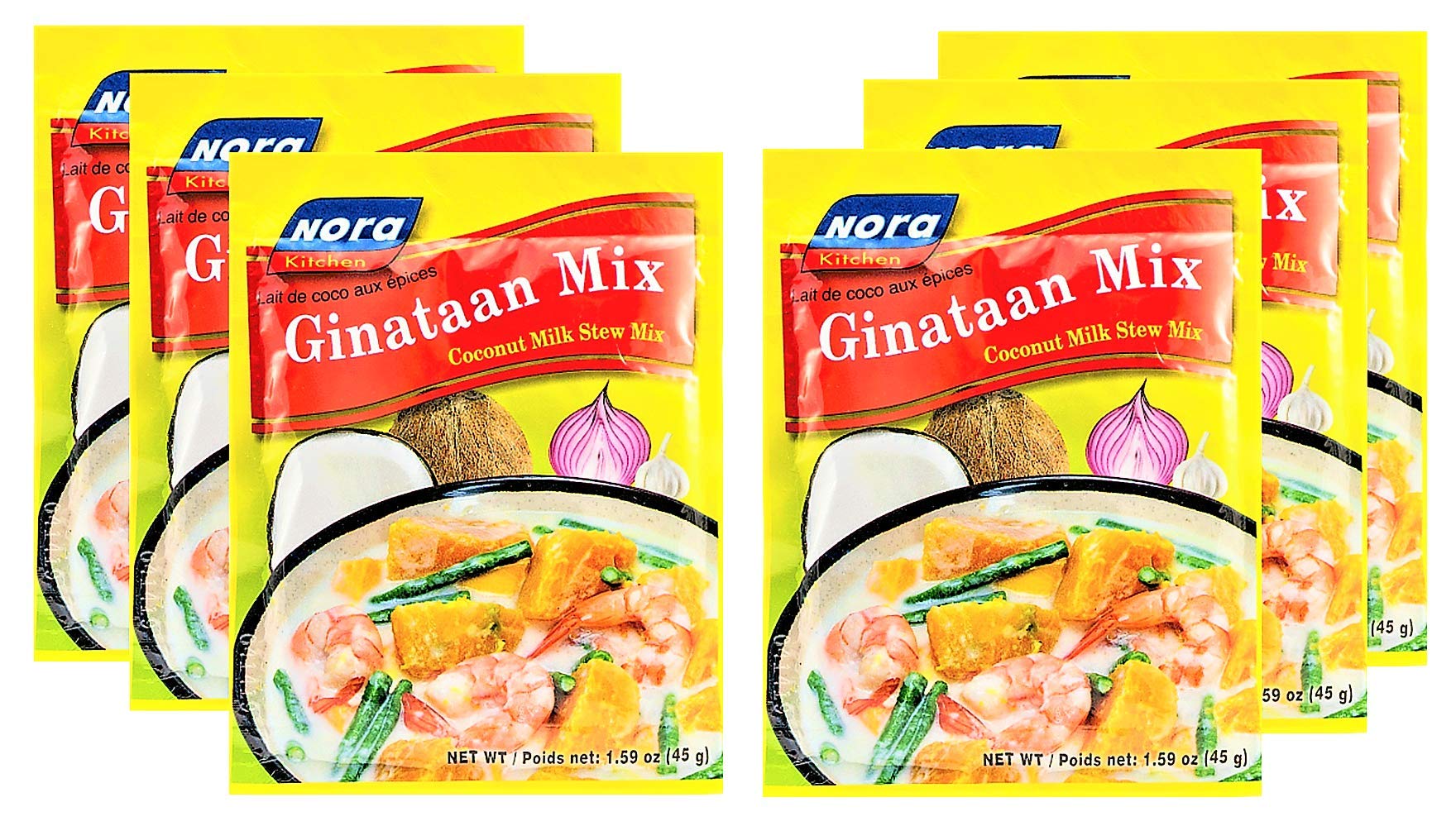 Nora Kitchen Ginataan Mix Coconut Milk Stew Mix 1.59oz (45g), 6 Pack