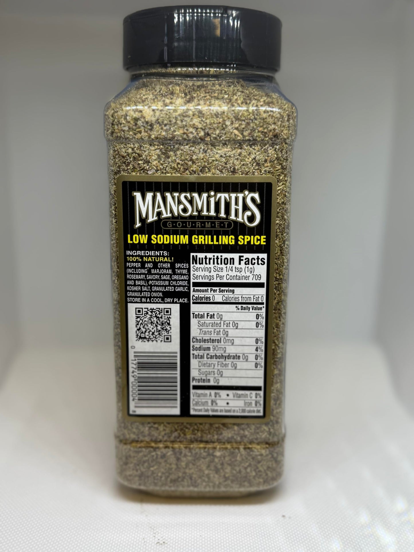Mansmith's All Purpose Low Sodium Grilling Spice, 25 ounces