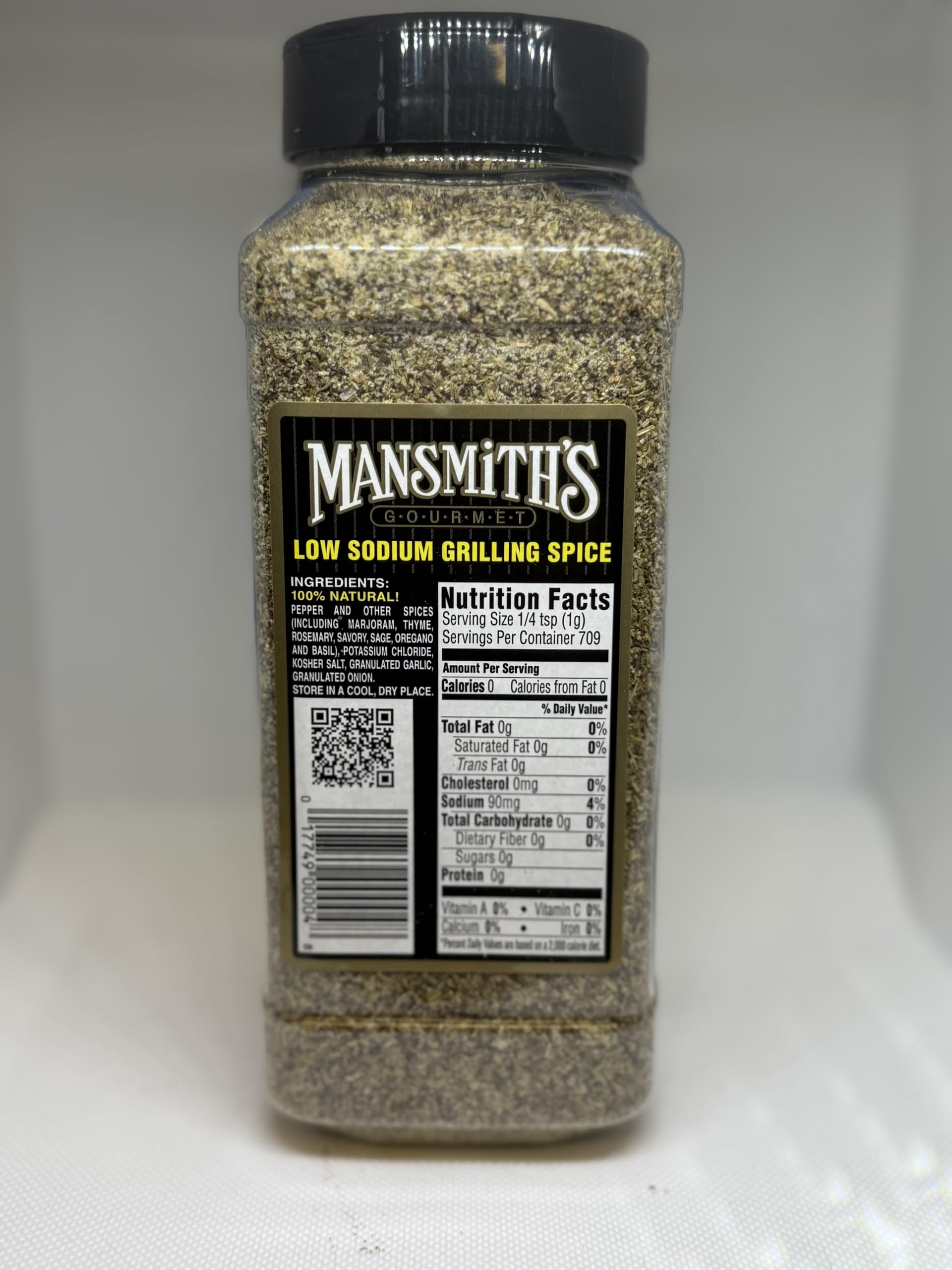 Mansmith's All Purpose Low Sodium Grilling Spice, 25 ounces