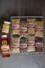 Amish Country Popcorn | 8-4 oz Bags | Stovetop Popping Sampler Pack with Canola Oil and BallPark ButterSalt | Old Fashioned, Non-GMO and Gluten Free