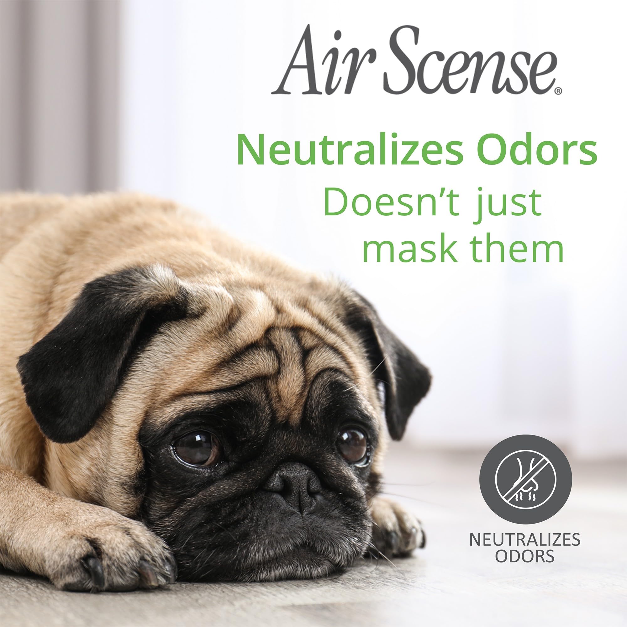 Air Scense Air Freshener Deodorizer Room Spray for Bathroom & Home, Essential Oils, Natural Vanilla - 7 fl oz (1-Pack)