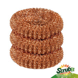 12 Pack Copper Coated Scourers by SCRUBIT - Scrubber Pad Used for Dishes, Pots, Pans, and Ovens. Easy scouring for Tough Kitchen Cleaning.