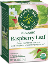 Traditional Medicinals Tea, Organic Raspberry Leaf, Eases Menstrual Cramps, Supports a Healthy Pregnancy, 16 Tea Bags