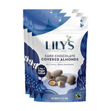 Dark Chocolate Covered Almonds by Lily's Sweets, Made with Stevia, No Added Sugar, Low-Carb, Keto-Friendly Christmas Candy | Fair Trade, Gluten-Free