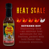 Arizona Gunslinger Mega Diablo Hot Sauce - Extreme Pepper X Hot Sauce Made with Bold Red Chili Peppers, Crippling Heat for Chili Challenge, Hottest