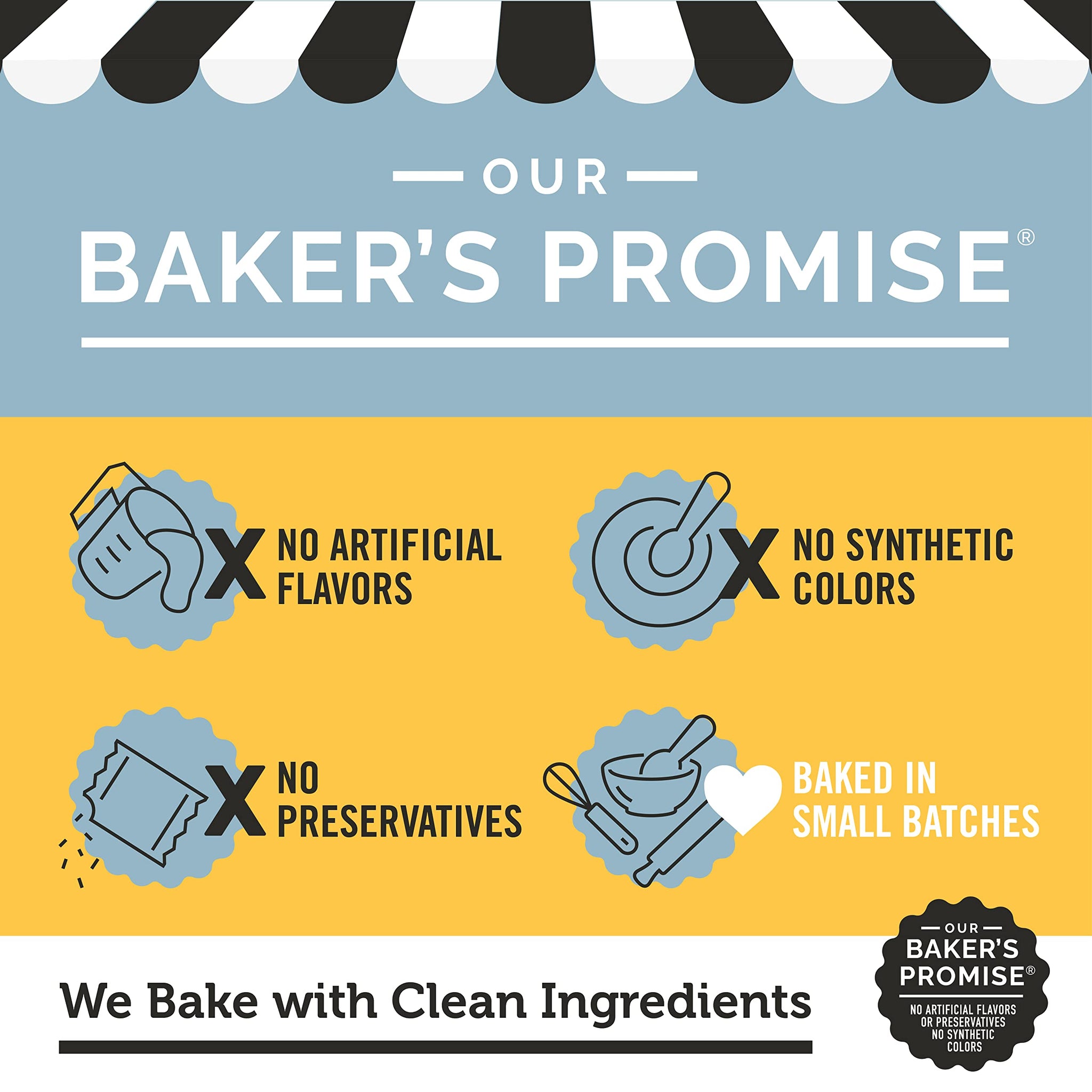 Dewey's Bakery Meyer Lemon & Triple Ginger Moravian Style Thin Cookies Variety Pack, Bakery Fresh with Real Simple Ingredients, Low Calorie Snack, No