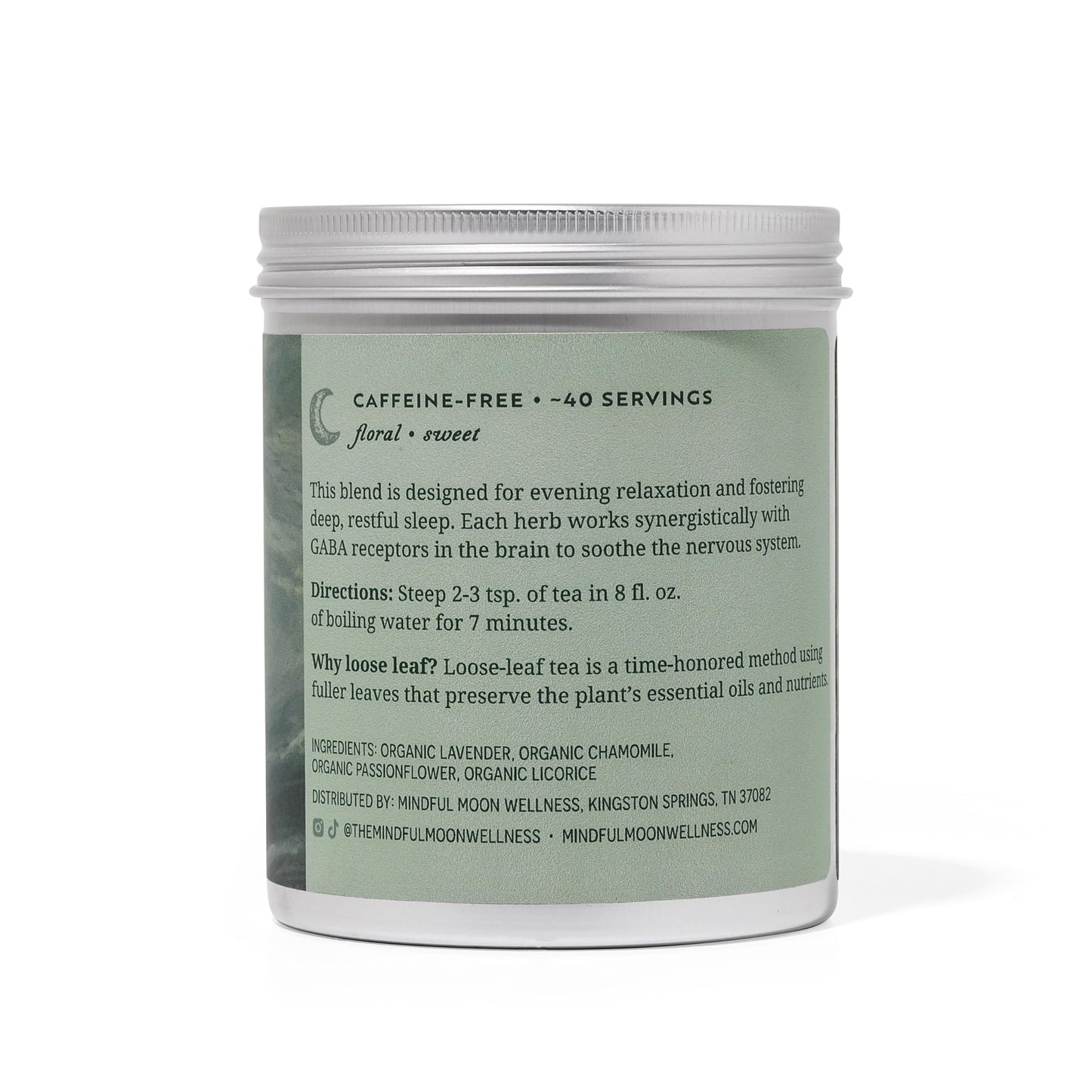 Sleep Herbal Tea by Mindful Moon - Calming Blend with Chamomile, Lavender & Passionflower - Caffeine-Free, Loose Leaf (Large)