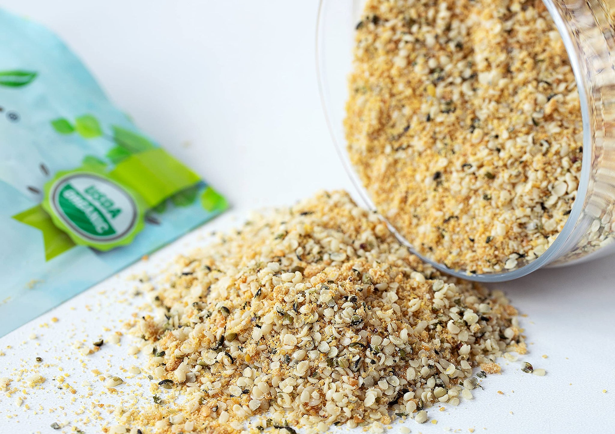 Food to Live - Organic Powerful Flax and Hemp Seeds Blend, 6 Pounds - Non-GMO Mix of Raw Hemp Hearts and Cold-Milled Golden Flaxseeds, Vegan, Kosher