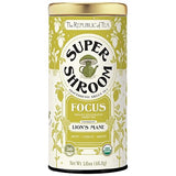 The Republic of Tea SuperShroom Focus Lion’s Mane Green Tea, Organic Peppermint and Lemon Blend, Naturally Caffeinated, Unbleached Tea Bags in