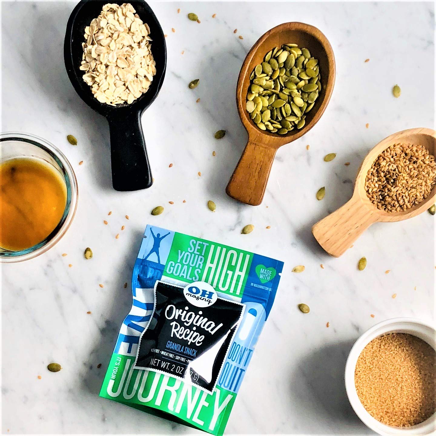 Oh-Mazing Granola Snack, Gluten-Free, Nut-free, No Soy, No Preservatives, Small Batch, 3 Count, 9 oz Bags (Original Recipe)