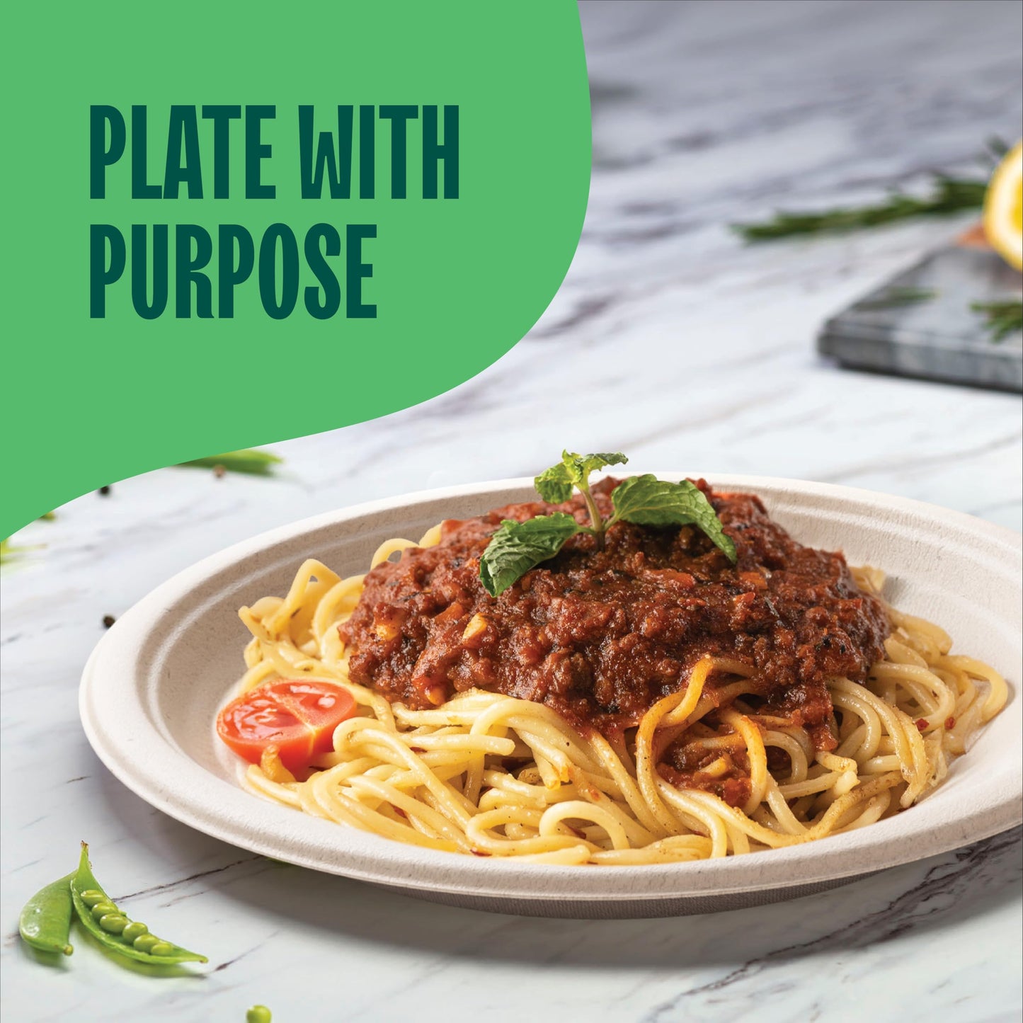 Deep Dish Paper Plates, Heavy Duty Disposable Dinner Plates [125-Pack] 9 Inch Plates - 100% Compostable Eco-Friendly, Biodegradable Sugarcane Bagasse