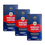 Nobleza Gaucha Yerba Mate Herbal Tea with Sterm | Traditional Argentina Brew USA-Specific Packaging 2.2 lbs - 3 Packs