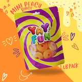 Sour Peach Rings Gummy Candy, Halal Candy Bulk 2 Pound Bag | Sweet & Tangy Gummy Peach Rings | Peach Ring Candy for Parties, Candy Buffets, Goodie