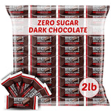 Sugar Free Chocolate - SPECIAL DARK Zero Sugar Chocolate Candy Bite Size Bars - 2 LB Bag (32 oz) - Individually Wrapped Chocolate - With Queen Jax