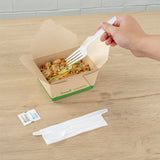 Restaurantware Utensil Kit 500 Pack of Plastic Cutlery Set Individually Wrapped Knife Fork Spoon Set with Napkin And Condiments For Take Out Catering
