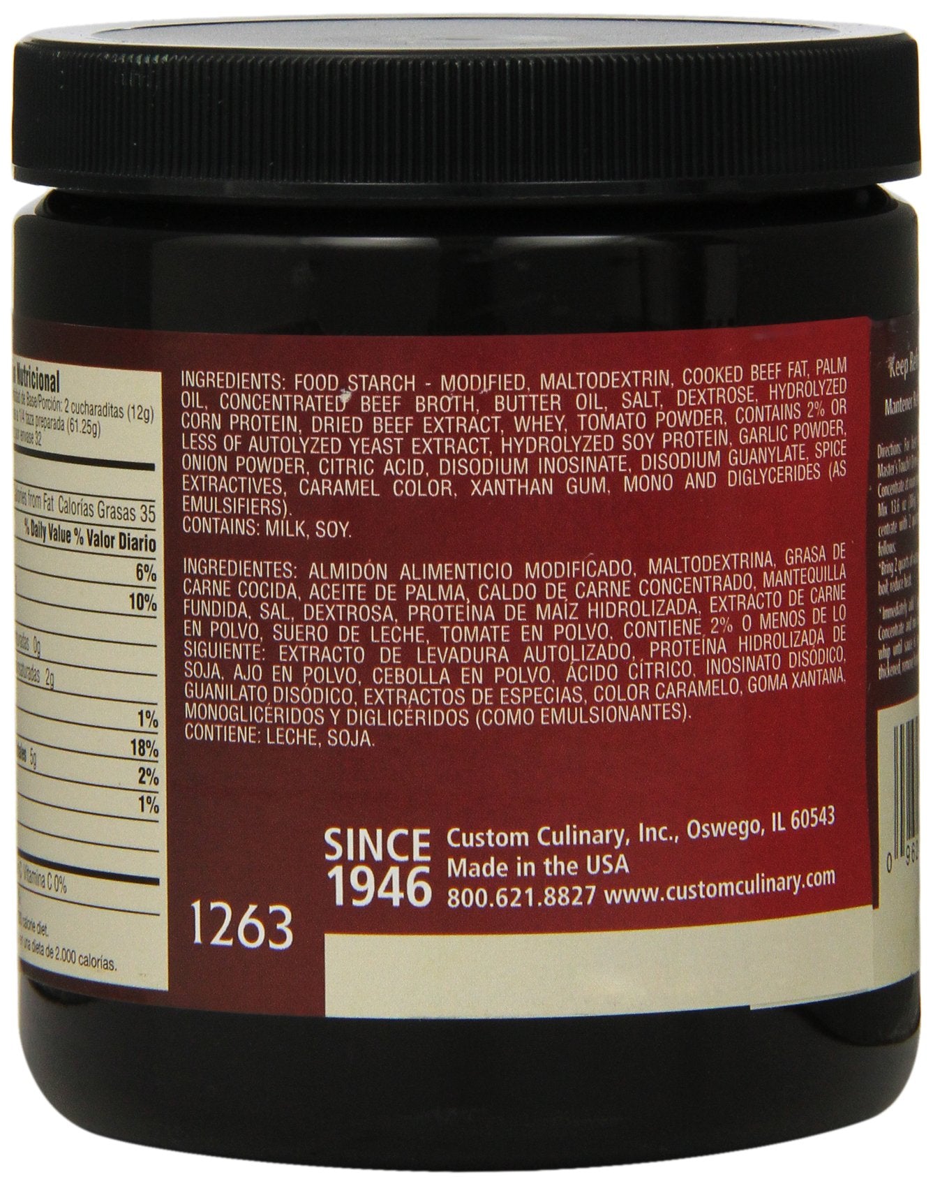 Custom Culinary Master's Touch Custom Culinary Demi-Glace Sauce Concentrate, 13.6-Ounce Jars (Pack of 6)