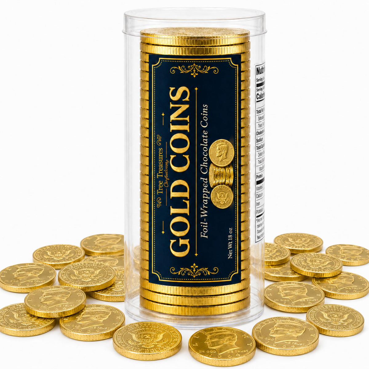150ct Gold Foil Chocolate Coins Bulk - Gold Chocolate Coins for Pirate Party Favors, Candy Buffet, Treasure Hunt, Graduation & Wedding Gold Candy