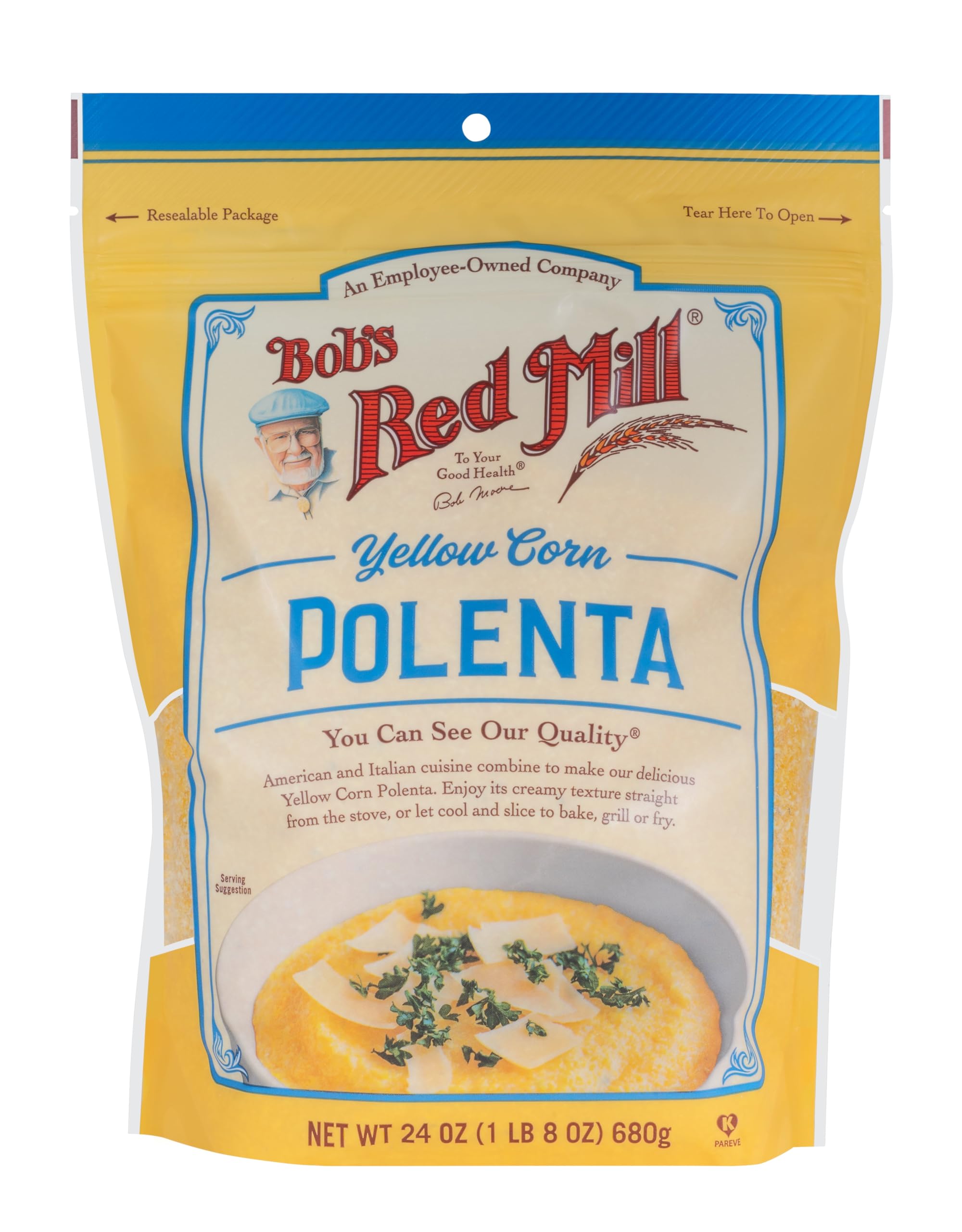 Bob's Red Mill Polenta/Corn Grits - 24 Ounce (Pack of 4) - Classic Italian Polenta, Rich Creamy Porridge, Vegan