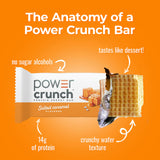 Power Crunch Protein Energy Wafer Bars, Salted Caramel, 1.4 Ounce (12 Count)