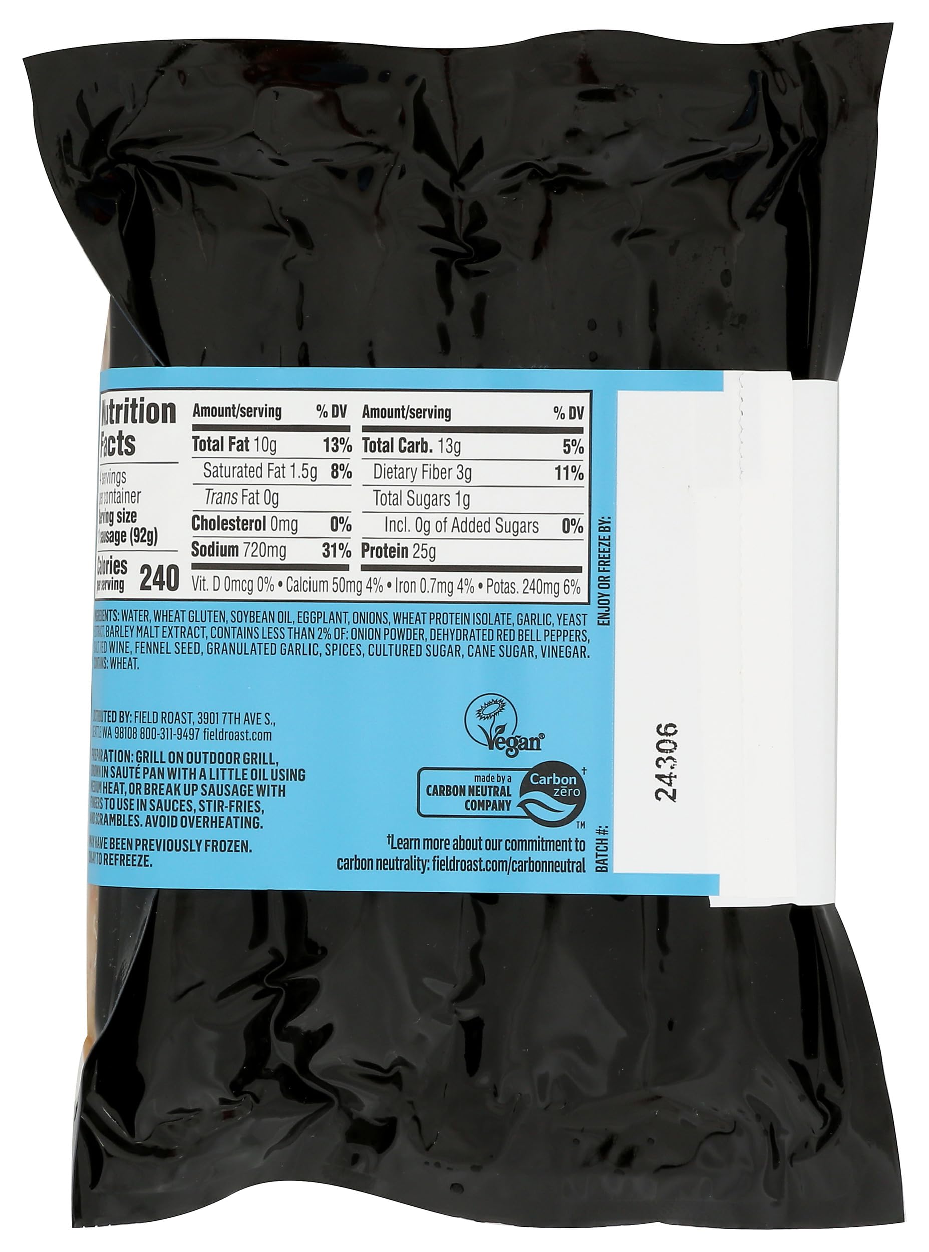 Field Roast Italian Sausage, 12.95 OZ