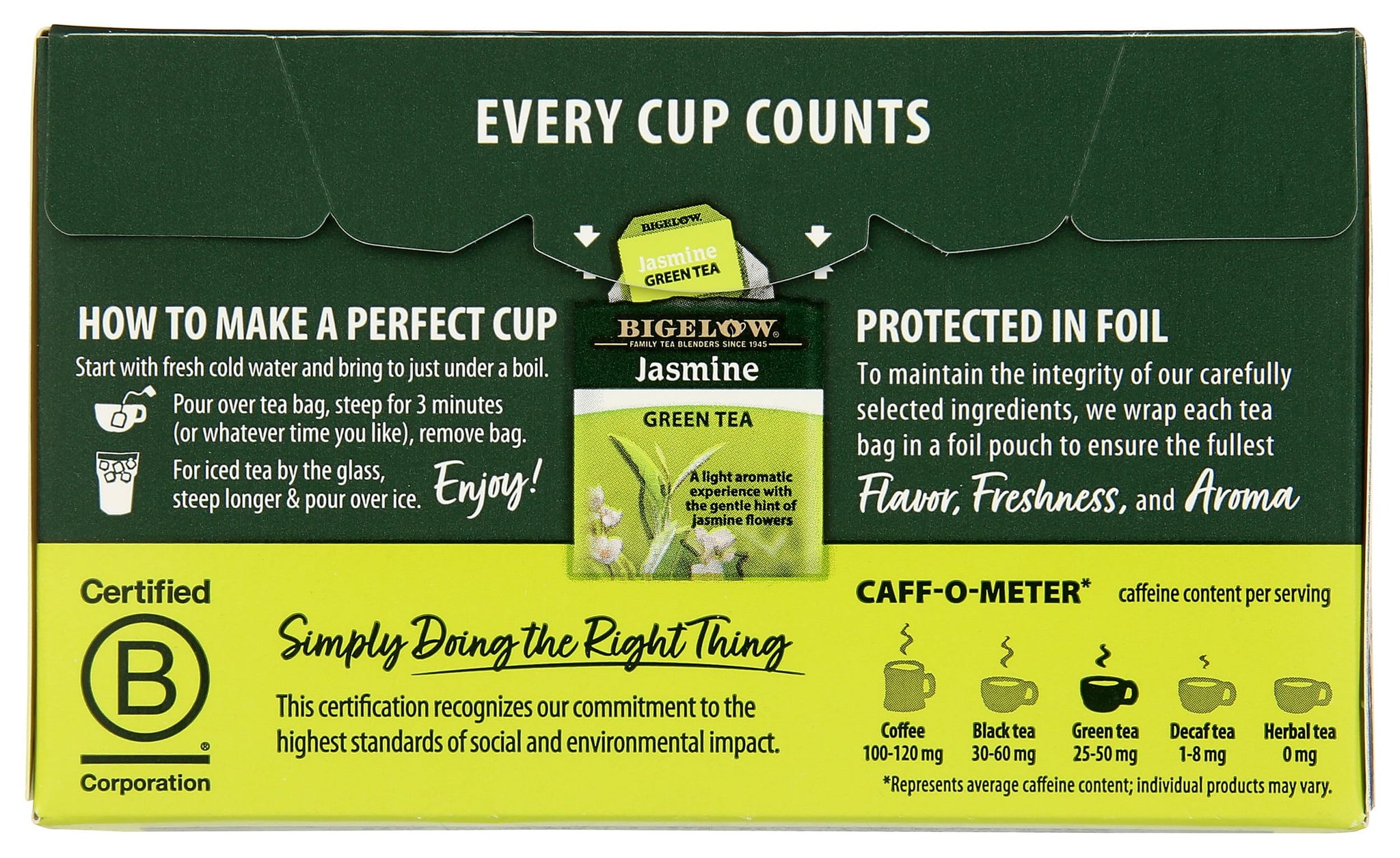 Bigelow Tea Jasmine Green Tea 20 Count (Pack of 1)