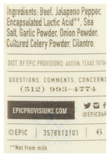 Epic Provisions Beef Jalapeno Bar, 1.3 Oz