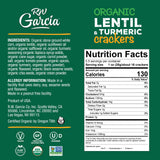 RW Garcia Organic Lentil & Turmeric Crackers, Gluten Free, 5.5oz Boxes, 6 Pack