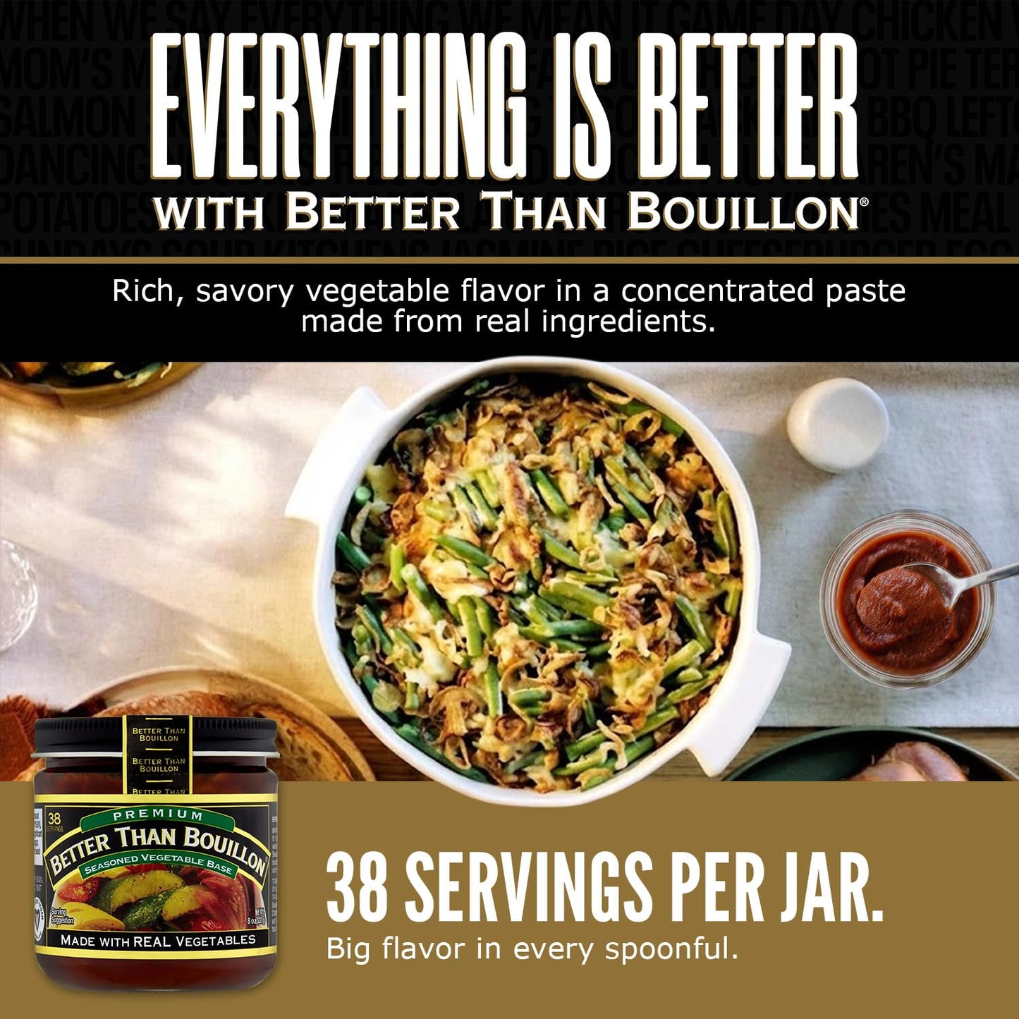 Better Than Bouillon Premium Seasoned Vegetable Base, Makes 38 Cups of Broth, 8 oz