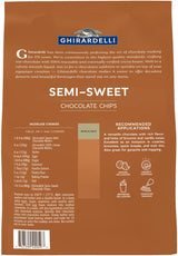 Ghirardelli Semi-Sweet Chocolate Chips, 5lb bag with Ghirardelli Stamped Barista Spoon
