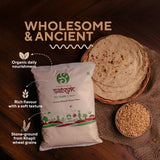 S Siddhagiri's SATVYK THE HEALTH re STORE Khapli Wheat Flour (Set of 3-3kg) - Stoneground Khapli Atta | Easy to Digest | Fiber Rich Whole Wheat Flour