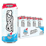 GHOST Energy Drink - 12-Pack, 'Merica Pop, 16oz Cans - Energy & Focus & No Artificial Colors - 200mg of Natural Caffeine, L-Carnitine & Taurine