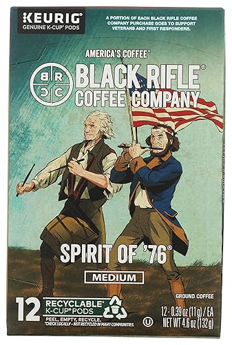Black Rifle Coffee Company Spirit of '76 Single Serve Pods Medium Roast - 12 count - Roasted in the USA - America's Coffee