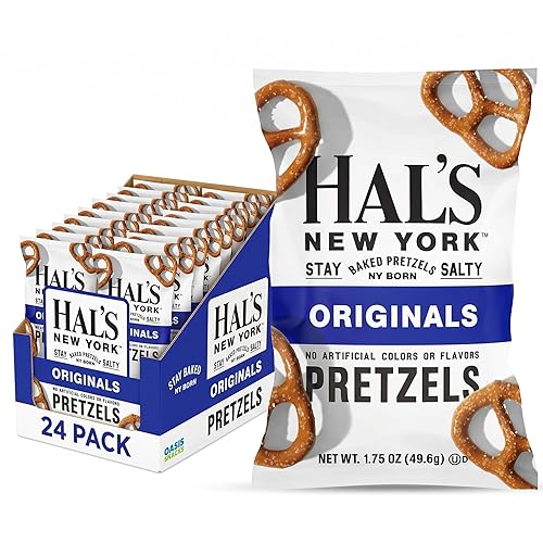 Hal's New York Baked Pretzels, Originals, 2 Oz (Pack of 24)