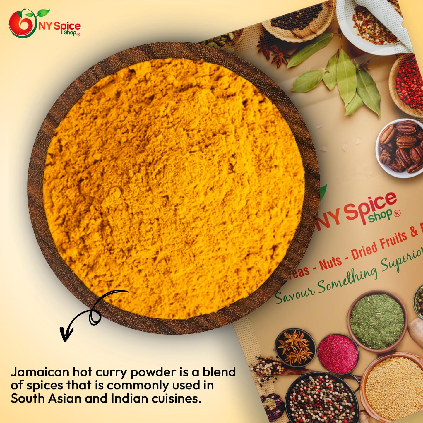 NY SPICE SHOP Jamaican Hot Curry Powder - Jamaican Hot Curry Powder Seasoning - Curry Powder Spice - Golden Curry Mild - Golden Curry Jamaican Hot