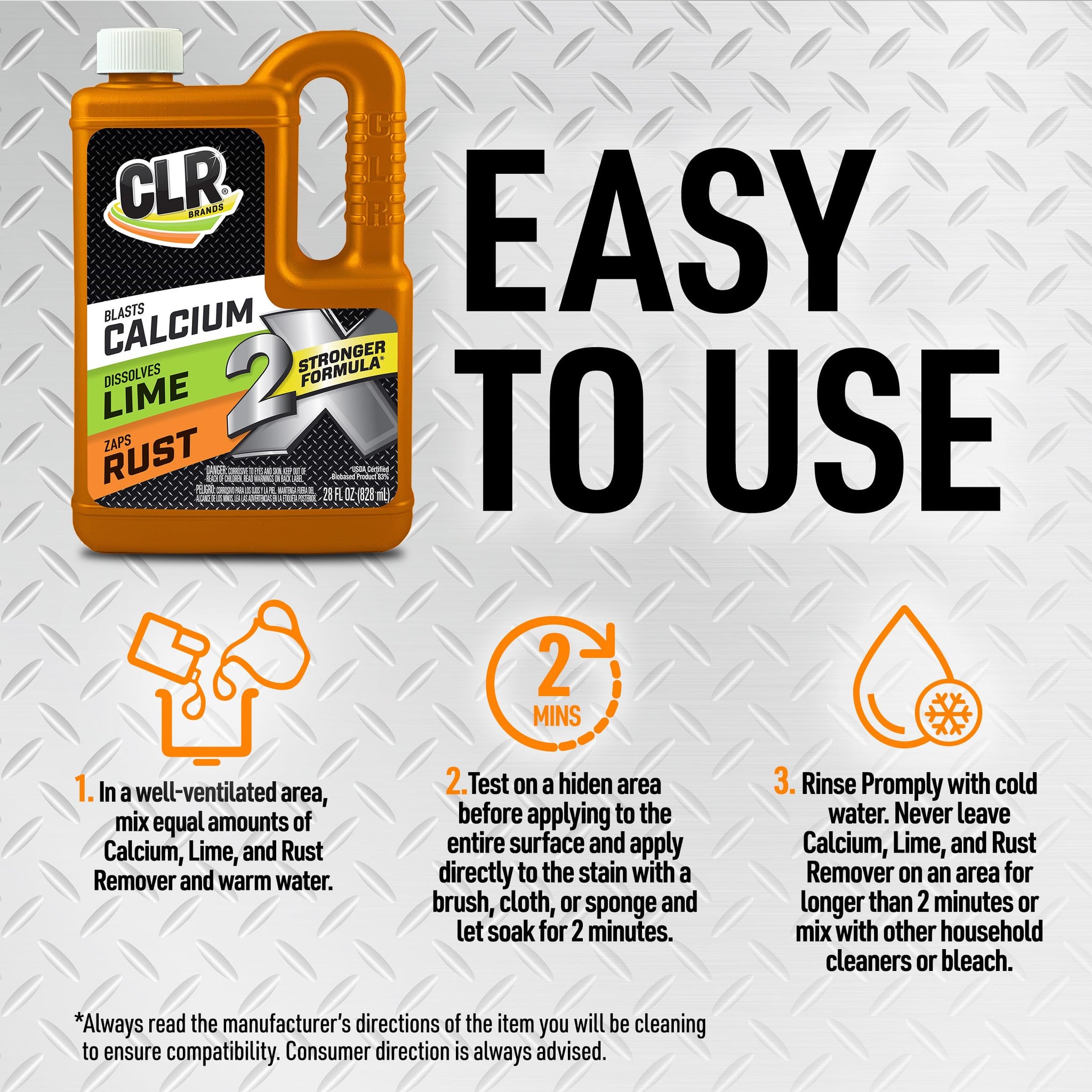 CLR Brands 2X Calcium Lime and Rust Remover - 28oz Jug