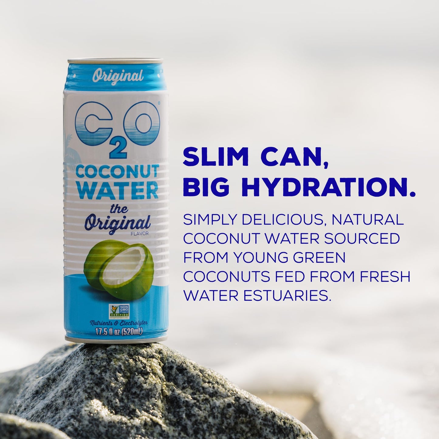C2O Original Coconut Water, 17.5 Fl Oz (Pack of 12)