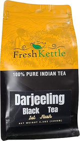 TEESTA - Darjeeling FIRST Flush Black Tea Leaves from Freshcarton | 5.3oz / 150gm / 70cups | Light color, Flowery, Aromatic & Mild Astringency |