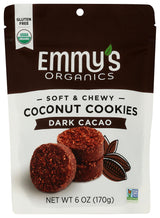 Emmys Organic Dark Cacao Coconut Cookies, 6 OZ