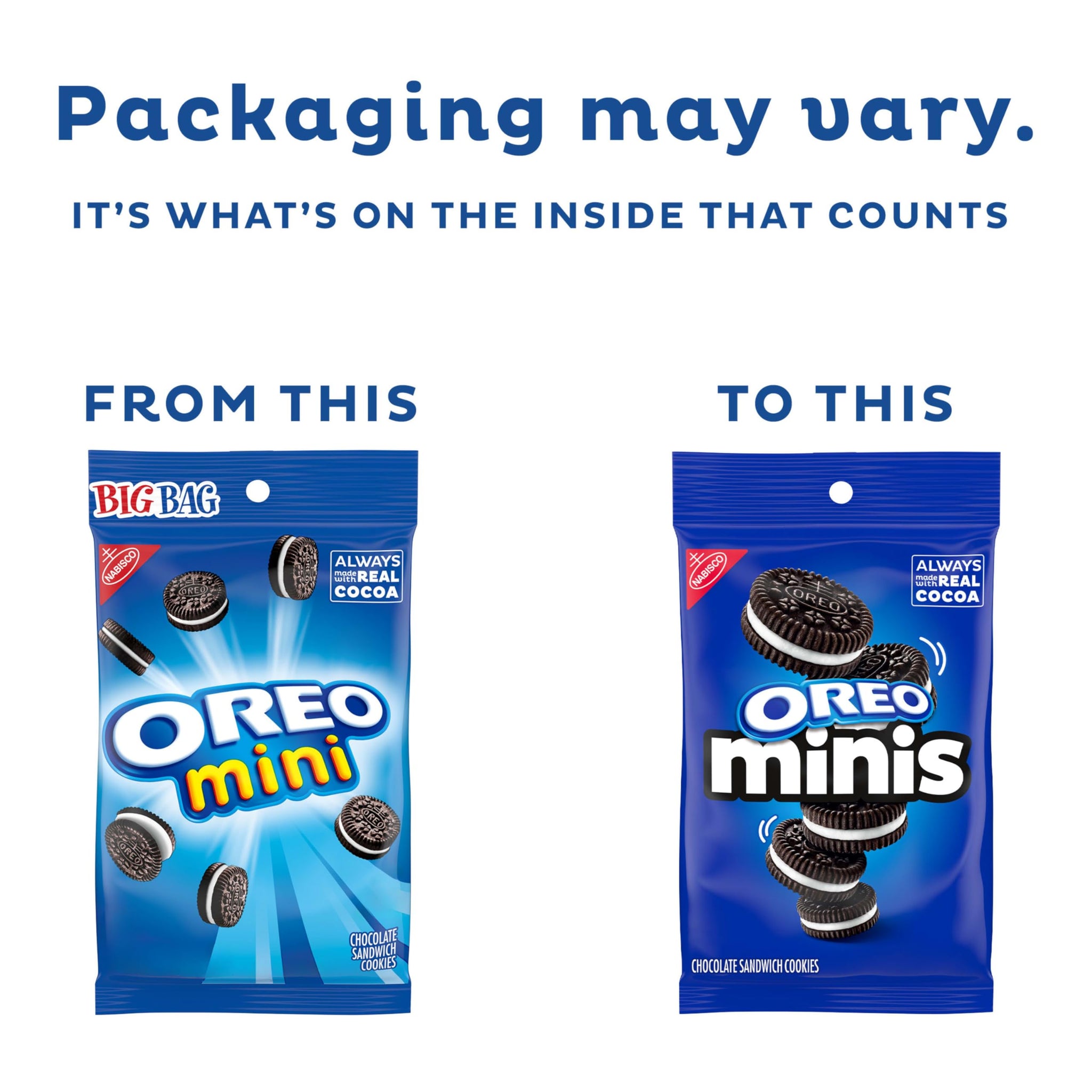 OREO Minis Chocolate Sandwich Cookies, 12-3 oz Bags