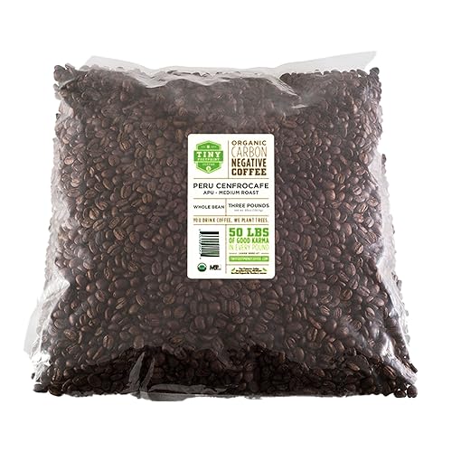 Tiny Footprint Coffee - Fair Trade Organic Peru APU Medium Roast - Whole Bean Coffee, USDA Organic & Carbon Negative - You Drink Coffee, We Plant