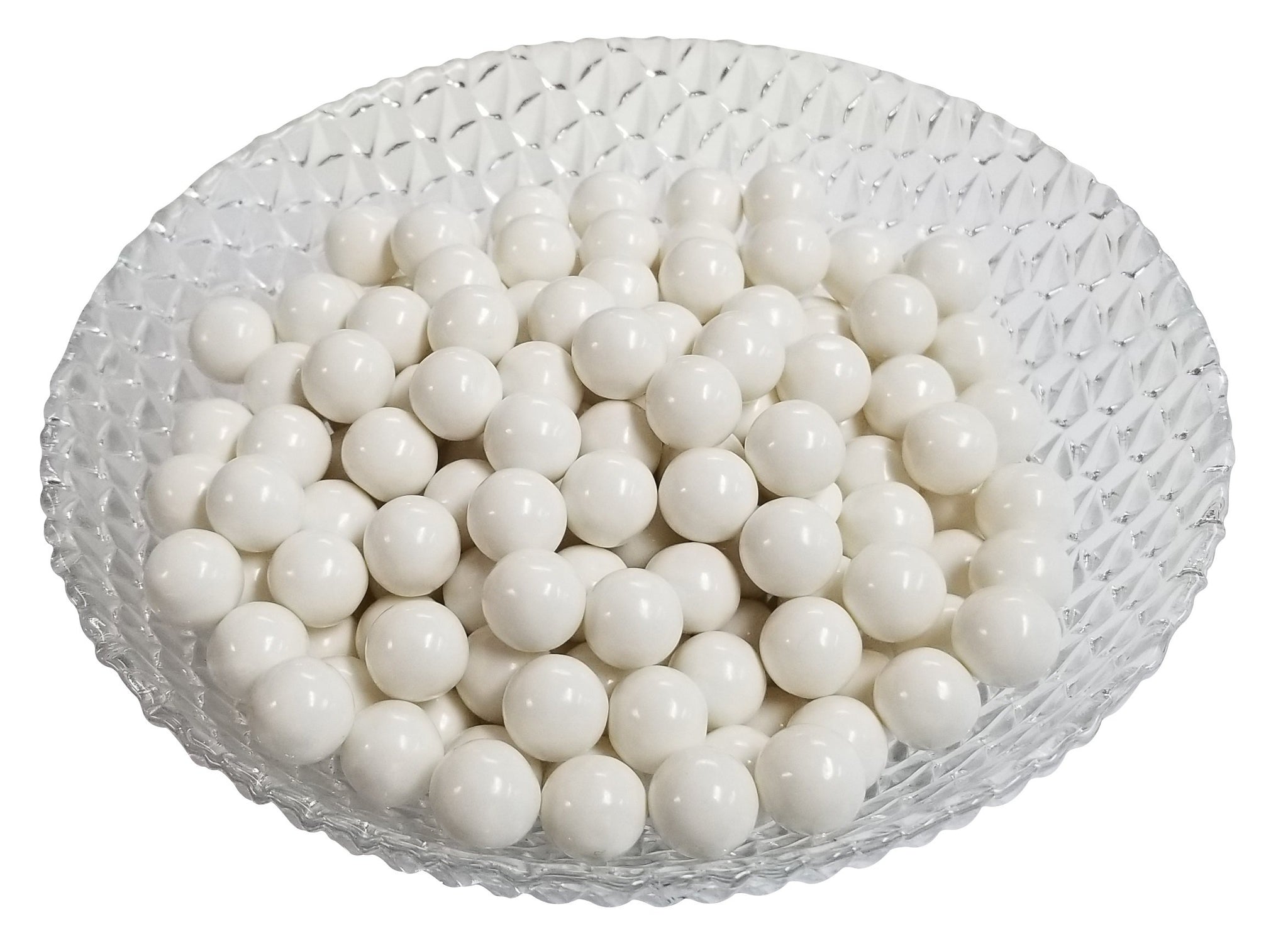 Gumballs White Bubble Gum 2 Pounds 0.5 inch Mini Gumballs by Sweet Maple Candies