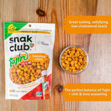 Snak Club Toasted Corn, Tajin Clásico Chili & Lime Flavor, Crunchy, Flavorful Low-Cholesterol Individual Snacks, 2.5oz (Pack of 12)