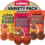 EZ Bombs Variety Pack - Pozole, Tinga & Birria Bomb Seasonings - Authentic Mexican Spice Mix for Tacos, Tortas, Nachos & Pozole Soup - Made with Real