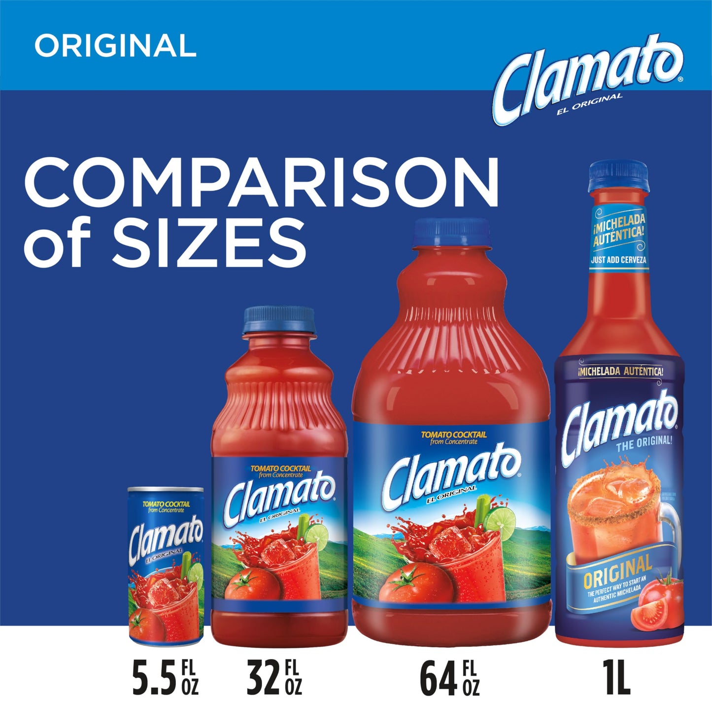 Clamato Tomato Cocktail From Concentrate, 32 oz