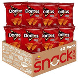 Doritos Flavored Tortilla Chips, Nacho Cheese, 1 Ounce (Pack of 40)